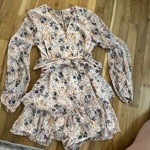 Illa Illa long sleeve wrap front romper